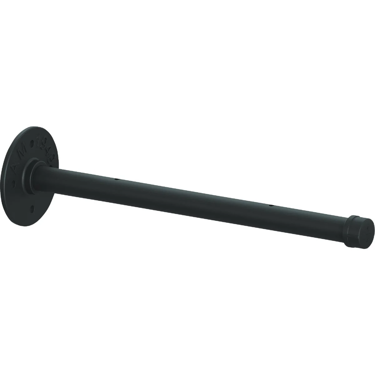 Sophisticated Knape Vogt Birmingham 14 In. Black Straight Pipe Shelf Bracket Organic