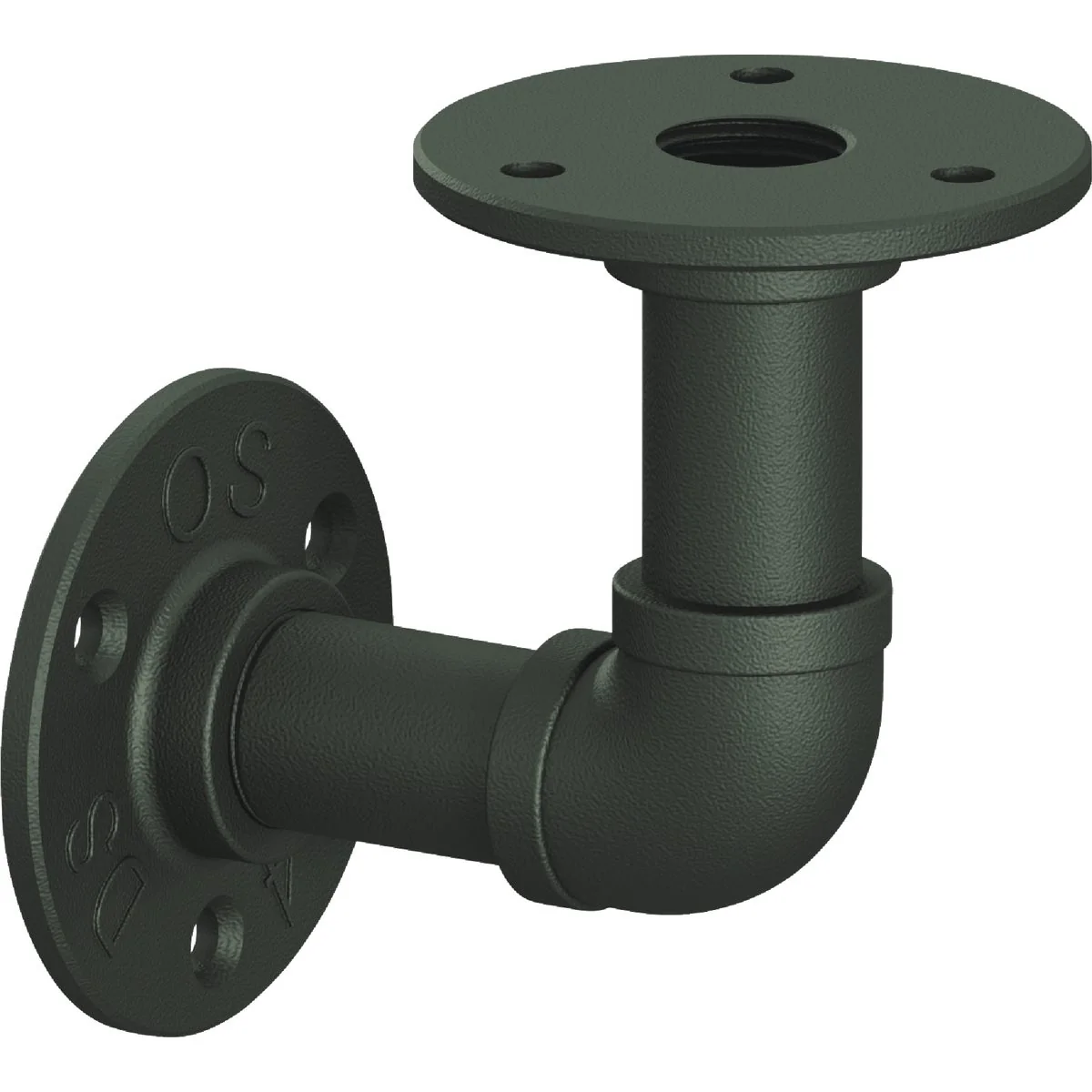 Official Knape Vogt Birmingham 4 In. Industrial Elbow Pipe Shelf Bracket Green