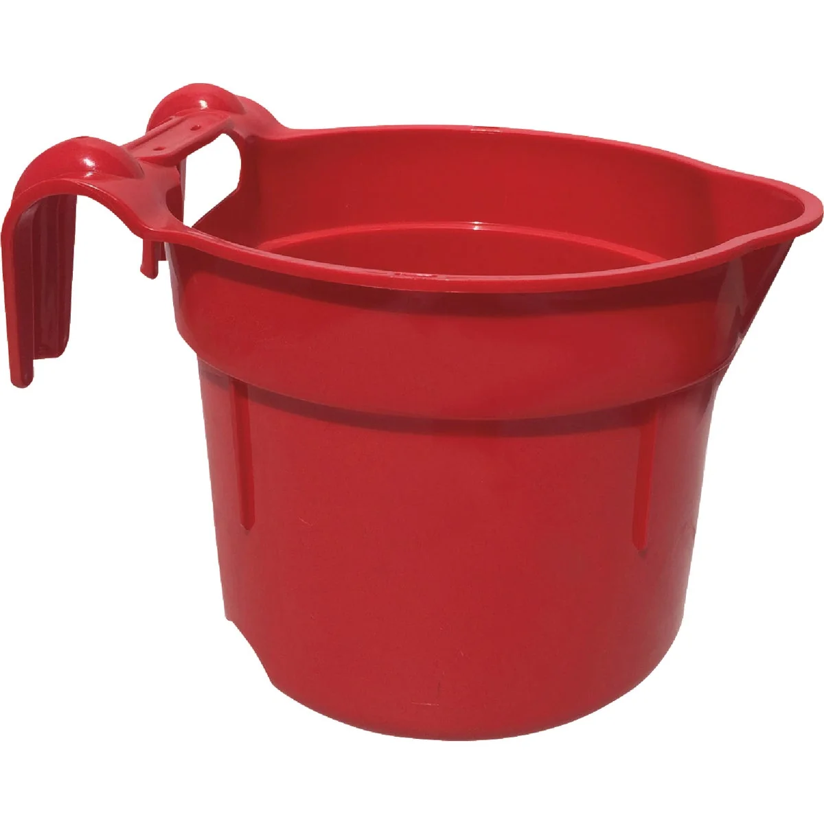 Stylish Tuff Stuff 10 Qt. Red Round Over the Fence Feeder Refined