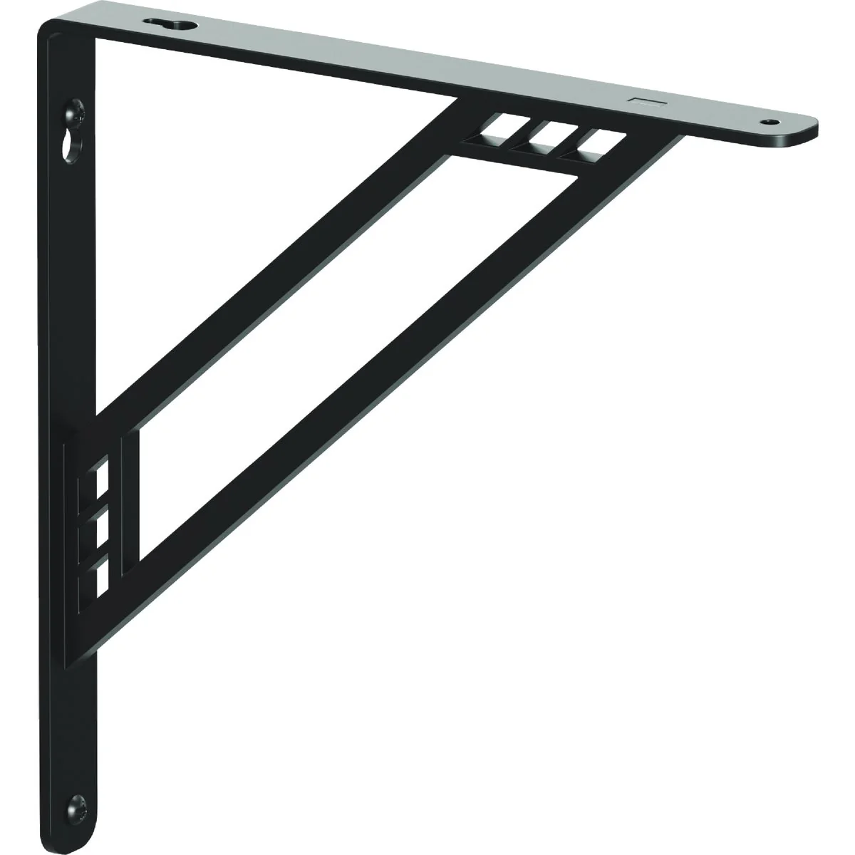 Traditional Knape Vogt Richland 12 In. Black Decorative Bracket Casual