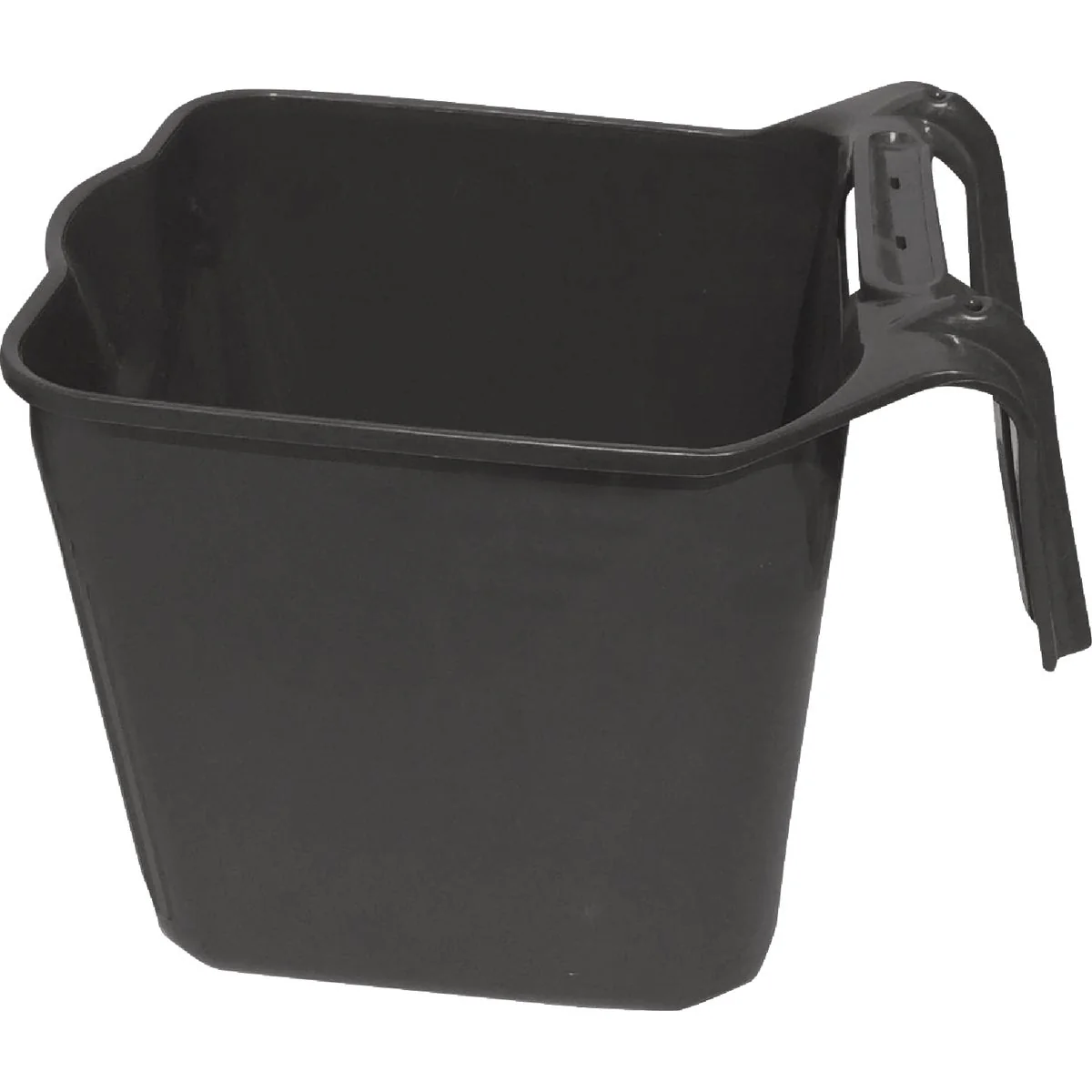 Superior Tuff Stuff 14 Qt. Black Square Over the Fence Feeder Natural