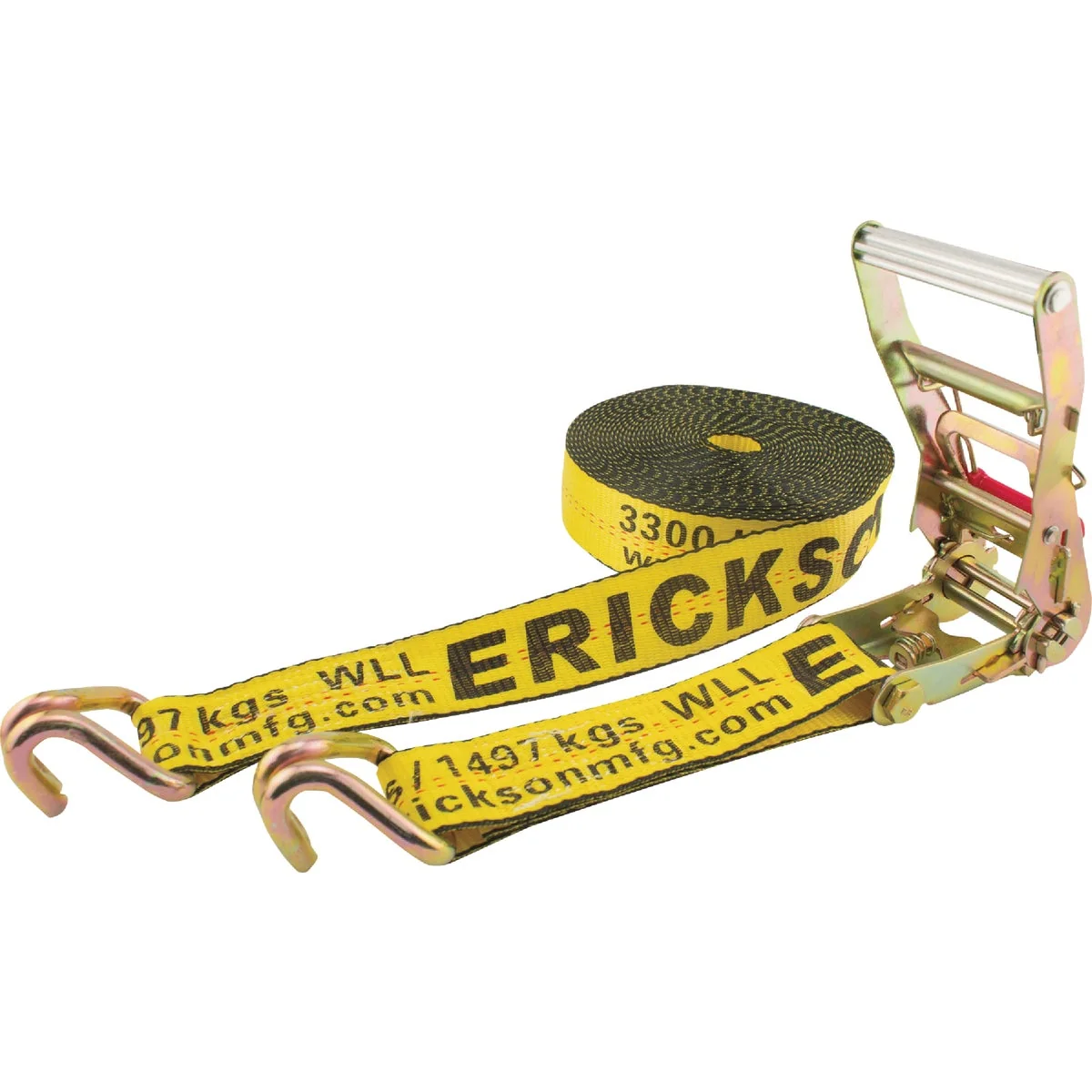 Exclusive Erickson 2 In. x 30 Ft. 10 000 Lb. Long Handle Ratchet Double J-Hooks W Bonus Web Clamp Healthy