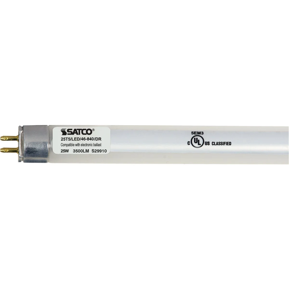 Fast Satco 54W Equivalent 48 In. Cool White T5 Bi-Pin Direct LED Tube Light Bulb Fine Crafted