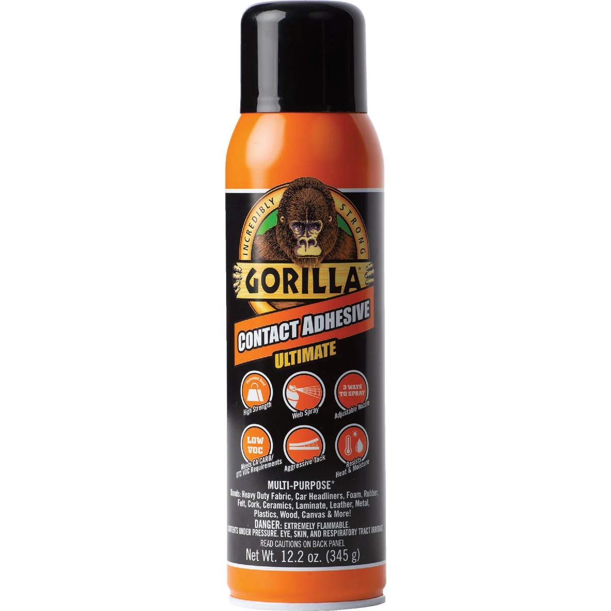Outstanding Gorilla 12.2 Oz Spray Contact Adhesive Secure
