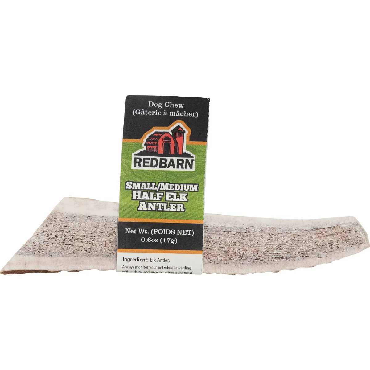 Organic Redbarn Small Medium Half Elk Antler Dog Chew Minimalist