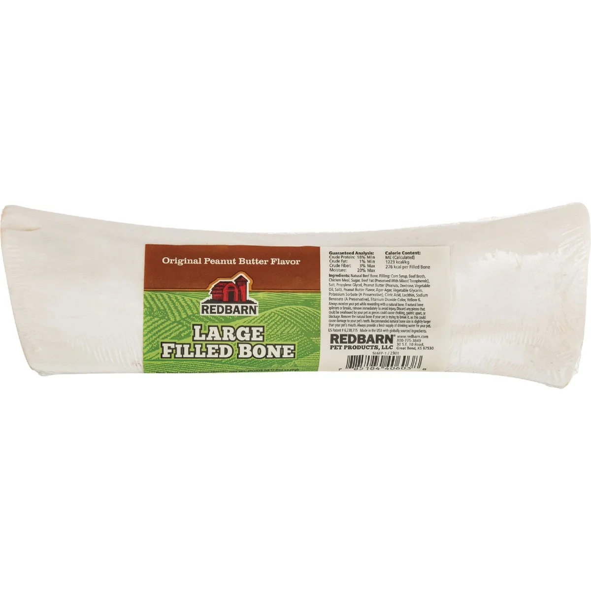 Comfortable Redbarn Large Peanut Butter Flavor Filled Bone Dog Treat Elite