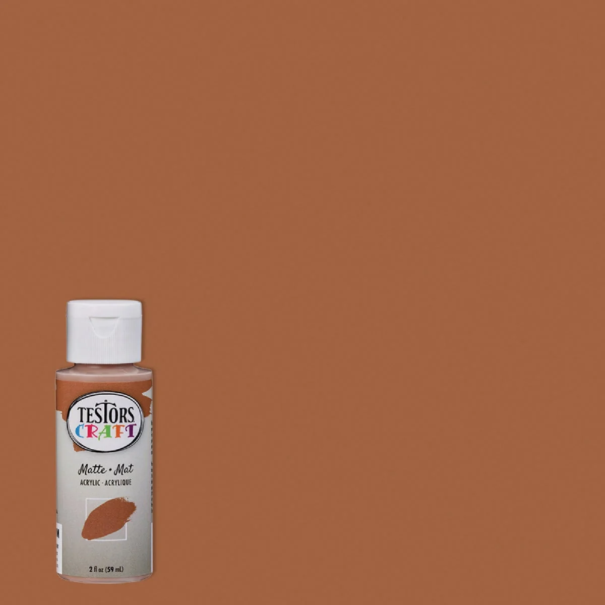 Superior Testors Craft 2 Oz. Matte Coffee Acrylic Paint Optimized