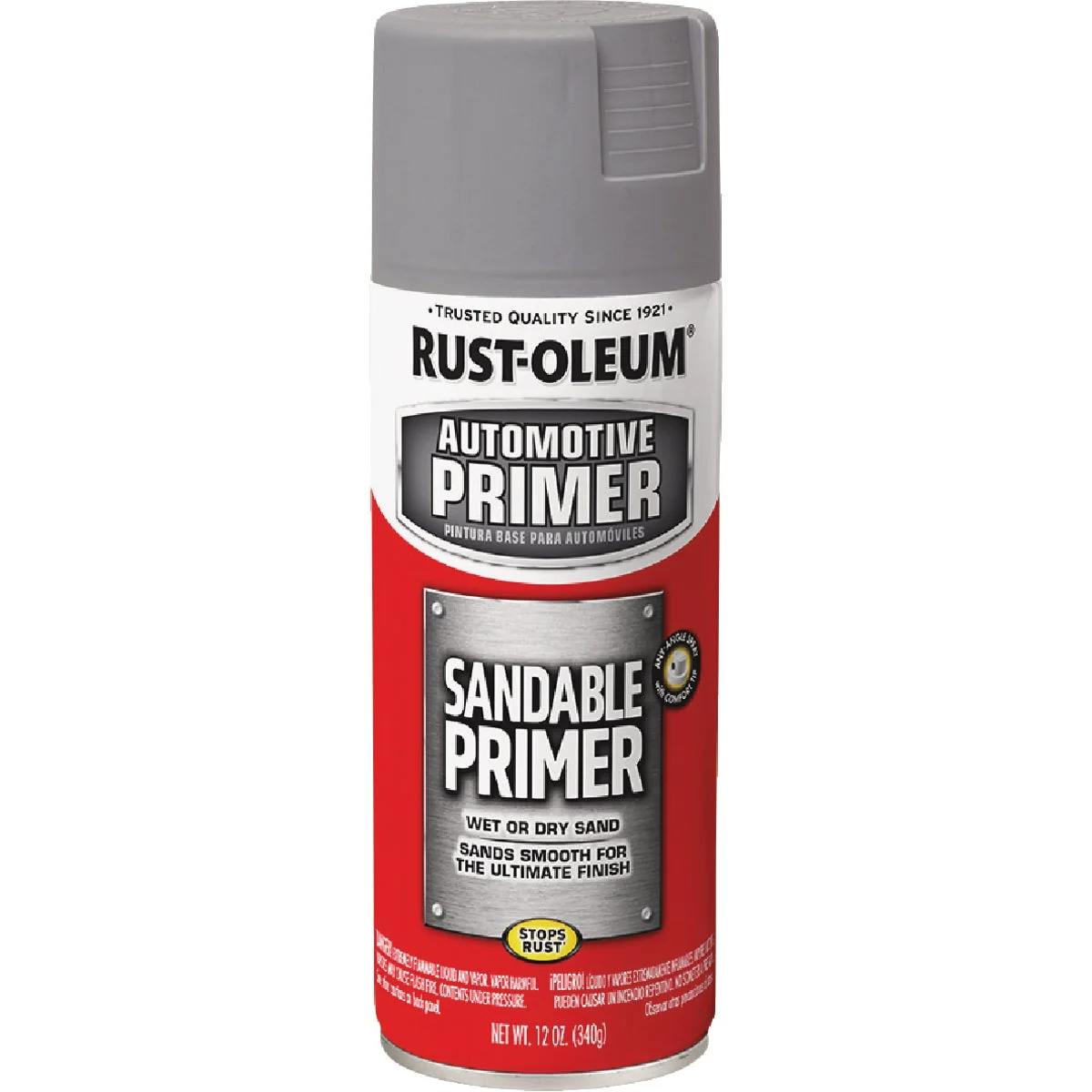 Prestigious Rust-Oleum Automotive Sandable Primer Spray 12 Oz. Gray Organic