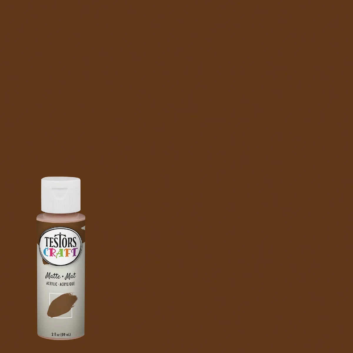 Sophisticated Testors Craft 2 Oz. Matte Brownie Acrylic Paint Consistent