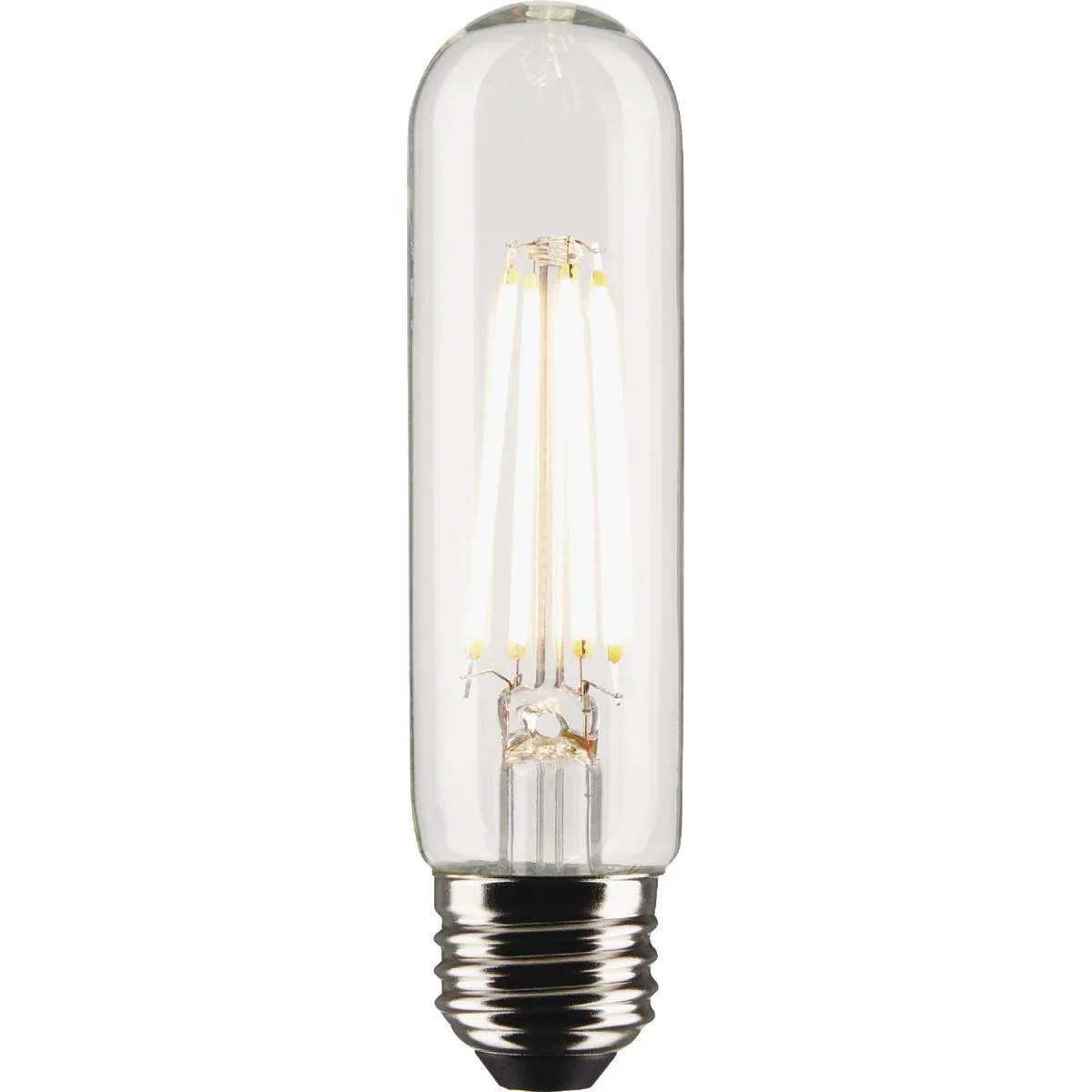 Long-Lasting Satco 60W Equivalent T10 Medium Base 2700K Clear LED Bulb 2-Pack Consistent