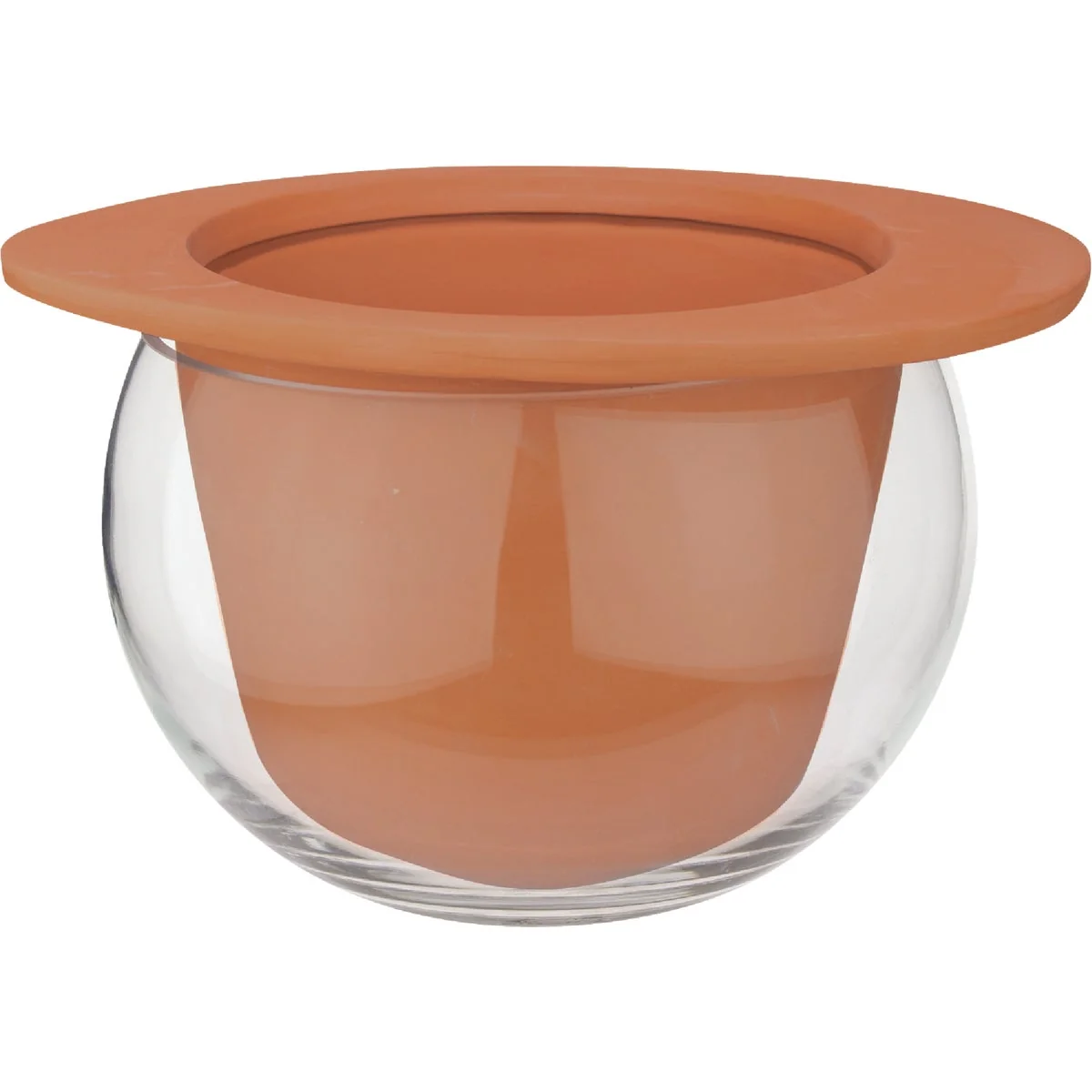 Sophisticated Syndicate Home and Garden 8.75 In. Terracotta Glass Self-Watering Planter Official