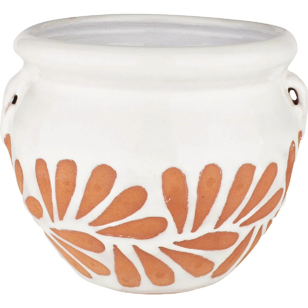 Reusable Syndicate Home and Garden 6 In. Michoacana Plumeado Clay Planter Contemporary