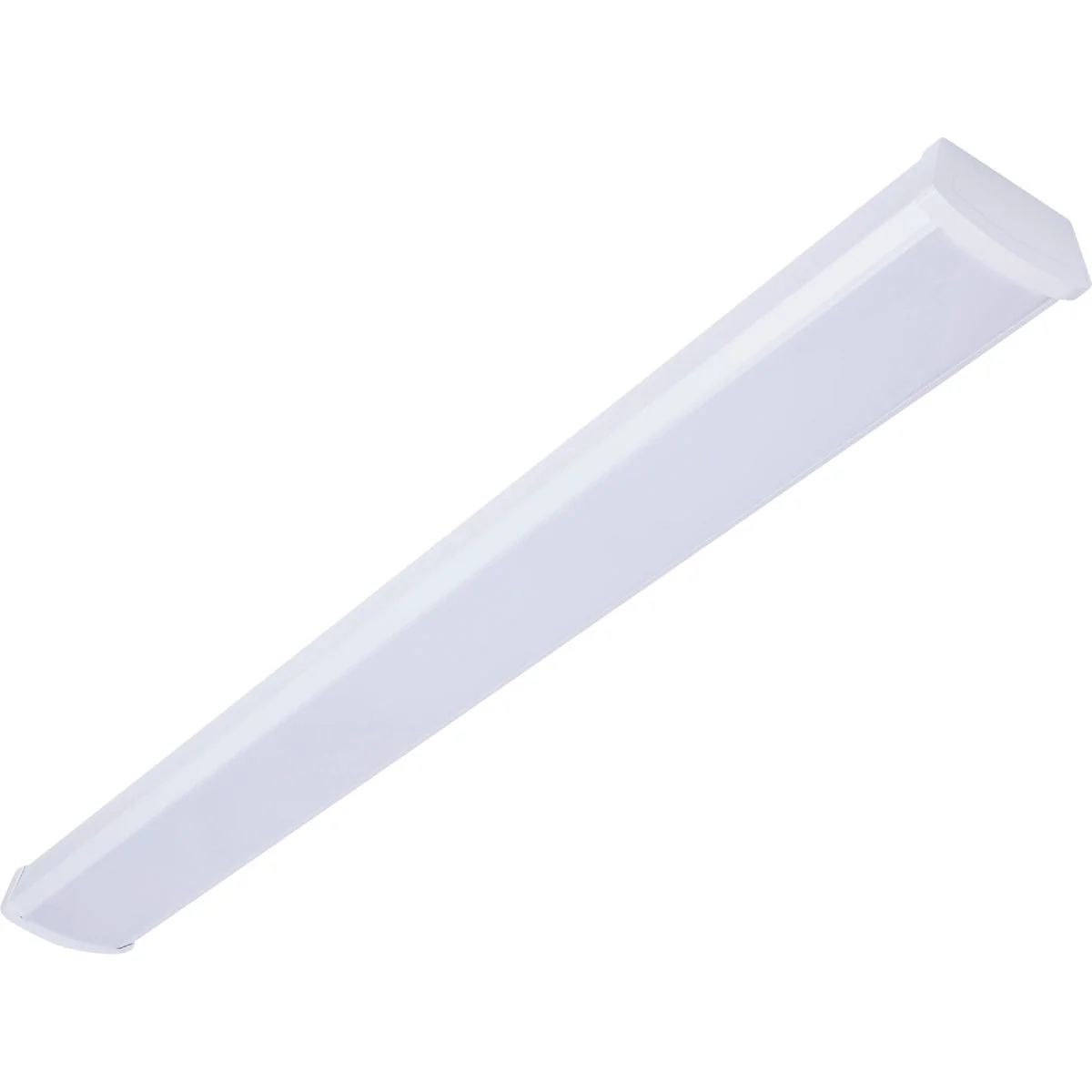 Soft SATCO NUVO 40W LED 4 Ft. Ceiling Wrap Light Fixture CCT-Selectable White Finish Fine