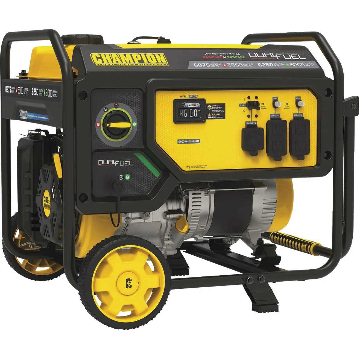 Enhanced Champion 5500W 6875W Dual Fuel Portable Generator with CO Shield Organic