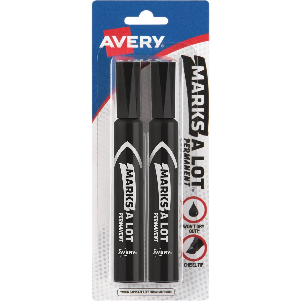 Carefully Designed Marks-A-Lot Black Regular Chisel Tip Permanent Marker 2-Pack Relaxed