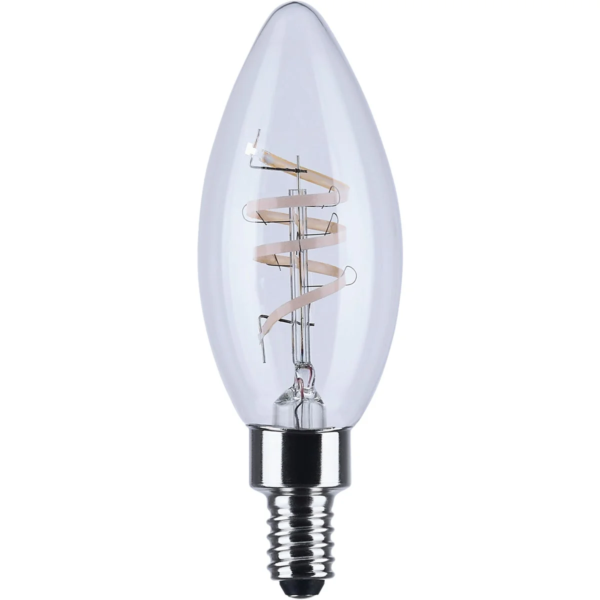 Secure Satco Reminiscent 40W Equivalent Warm White B11 Gray Coil Filament Candelabra LED Decorative Light Bulb 2-Pack Stylish