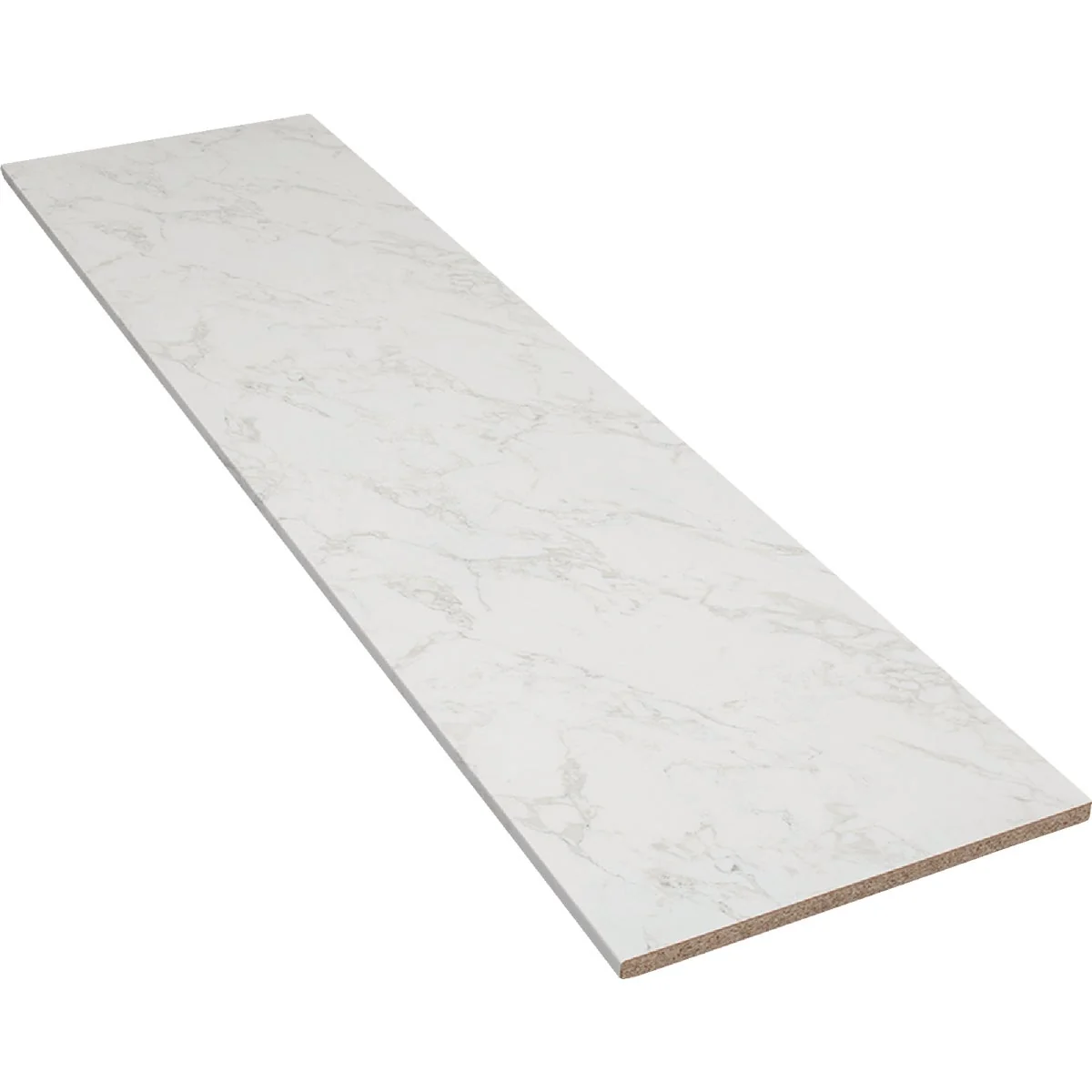 Functional VT Industries Stretta 8 Ft. Laminate White Marble Countertop Modern