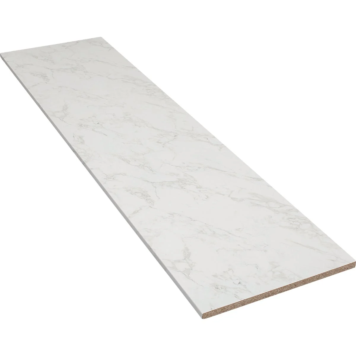 Professional VT Industries Stretta 10 Ft. Laminate White Marble Countertop Smart