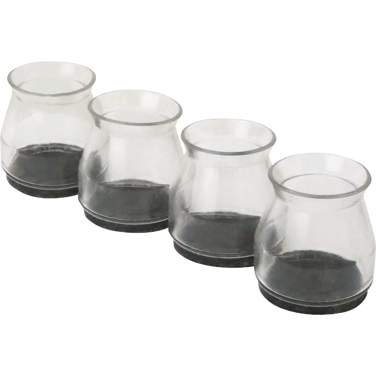 Flexible Super Sliders 1 In. Round Felt Silicone Furniture Leg Tips 8-Pack Smooth