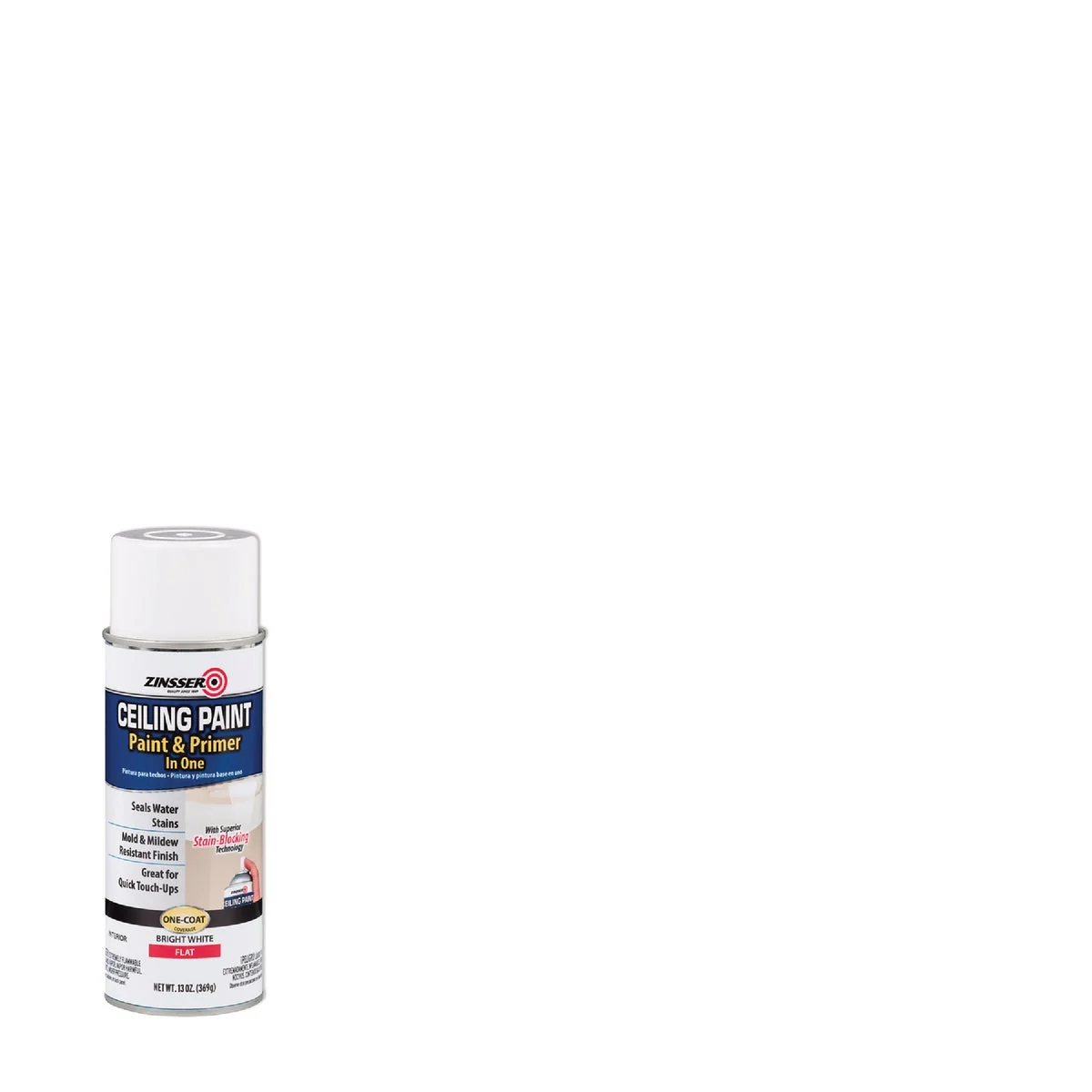 Innovative Zinsser 13 Oz. Bright White Ceiling Paint and Primer Spray Safe