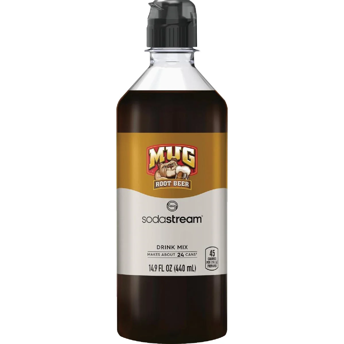 Pure SodaStream 14.9 Oz. Mug Root Beer Zero Sugar Drink Mix Lightweight