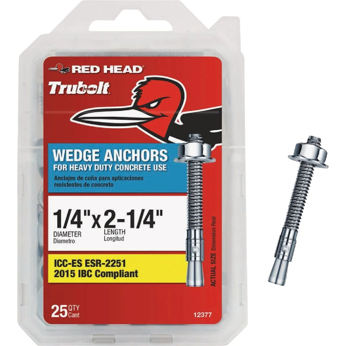 Detailed Red Head 1 4 In. x 2-1 4 In. Concrete Wedge Anchor 25 Ct. Stylish