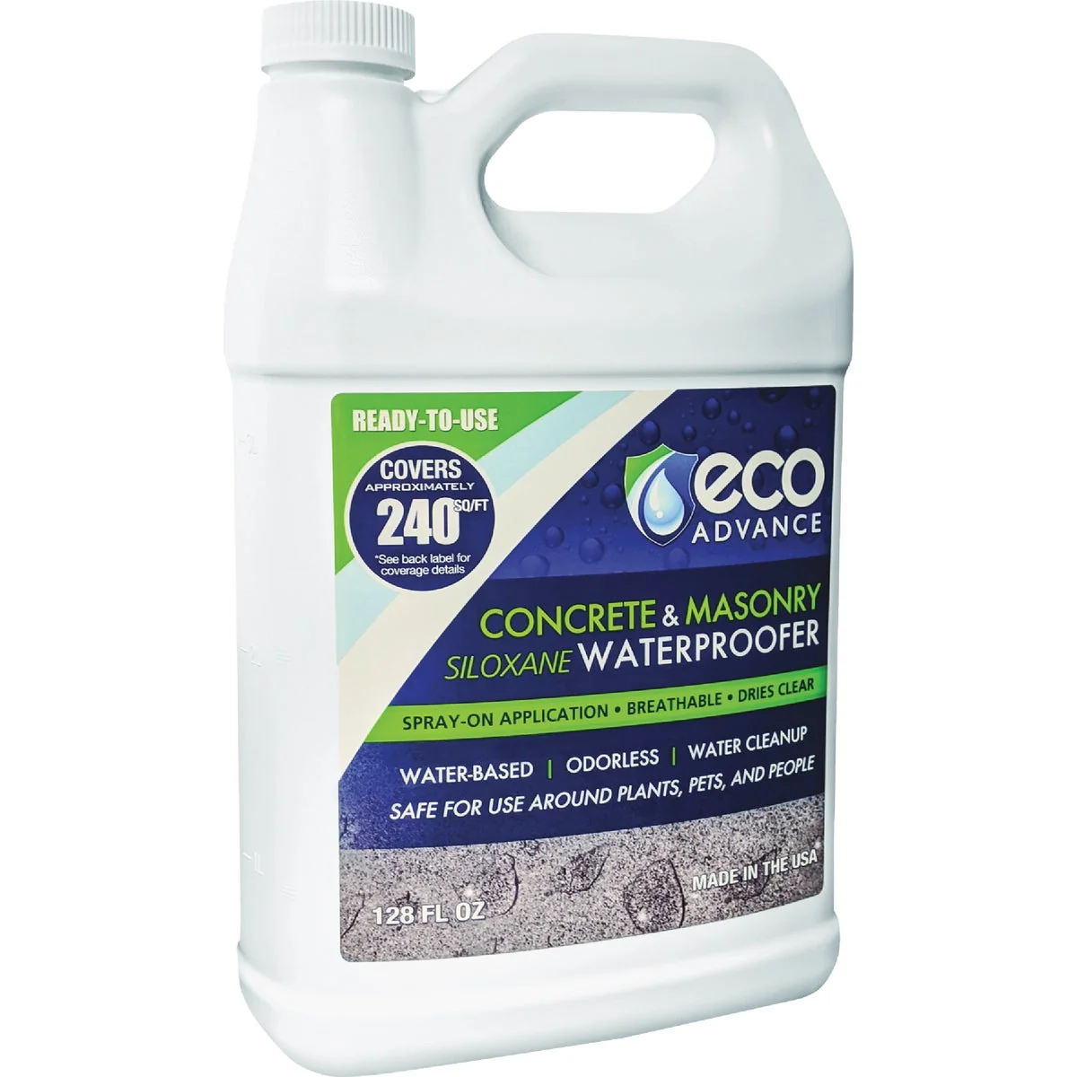 Easy-to-Use ECO ADVANCE Clear Concrete and Masonry Water Repellent Sealer 1 Gal. Unique
