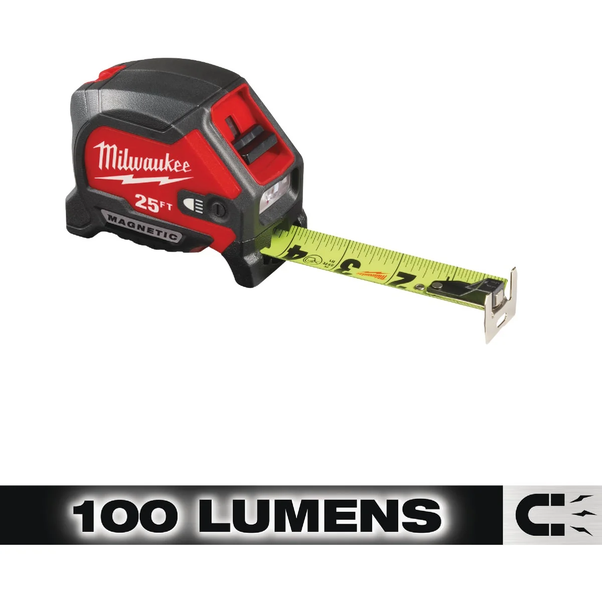 Prestigious Milwaukee 25 Ft. Magnetic Tape Measure with LED Light Sophisticated