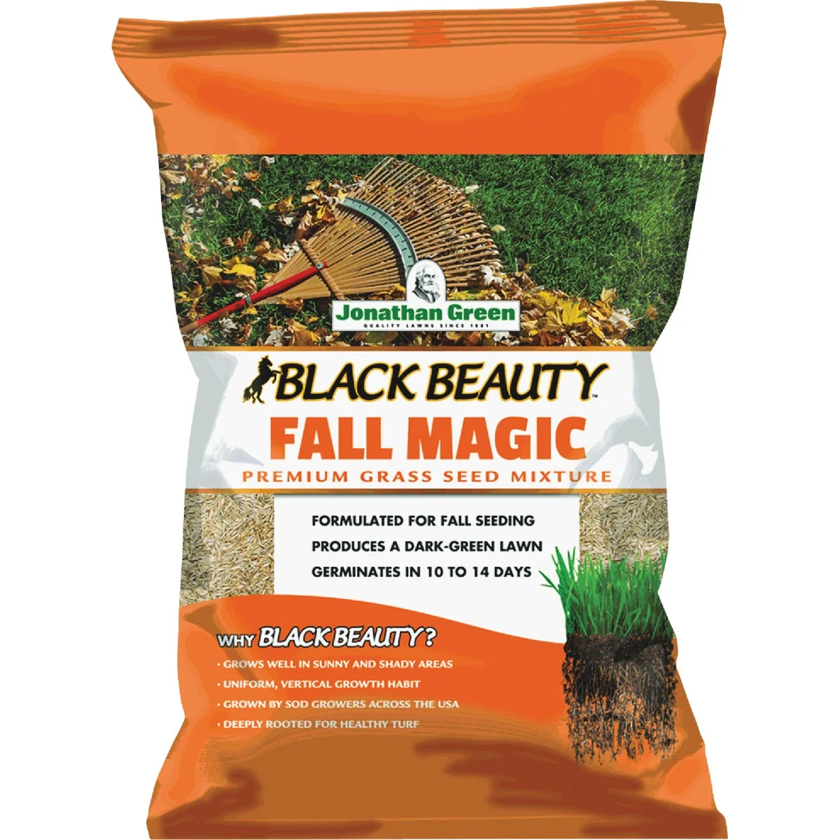 Crafted Jonathan Green Black Beauty 25 Lb. 6250 Sq. Ft. Sun Shade Grass Seed Comfortable