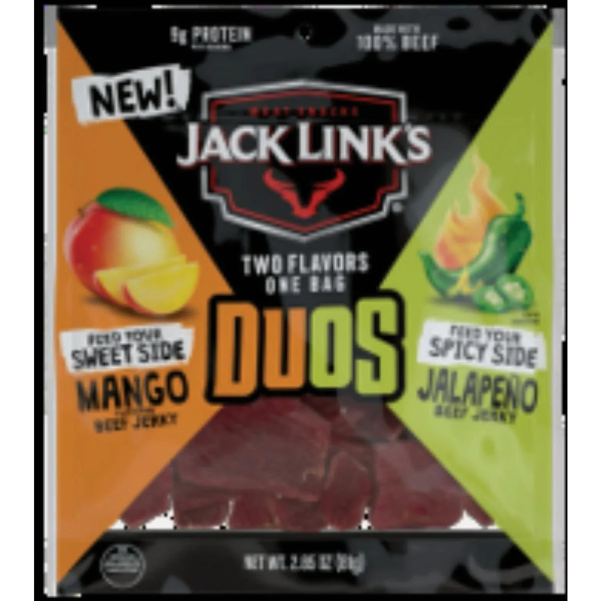 Convenient Jack Link's 2.85 Oz. Duos Jalapeno Mango Beef Jerky Easy-to-Use