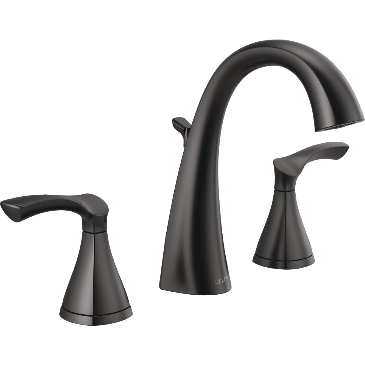 Premium Delta Sandover Matte Black 2-Handle Widespread Bathroom Faucet Refined