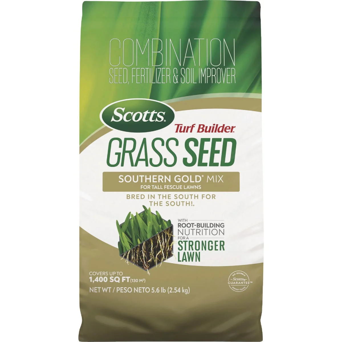 Safe Scotts Turf Builder 5.6 Lb. Grass Seed Southern Gold Mix for Tall Fescue Lawns Premium Material