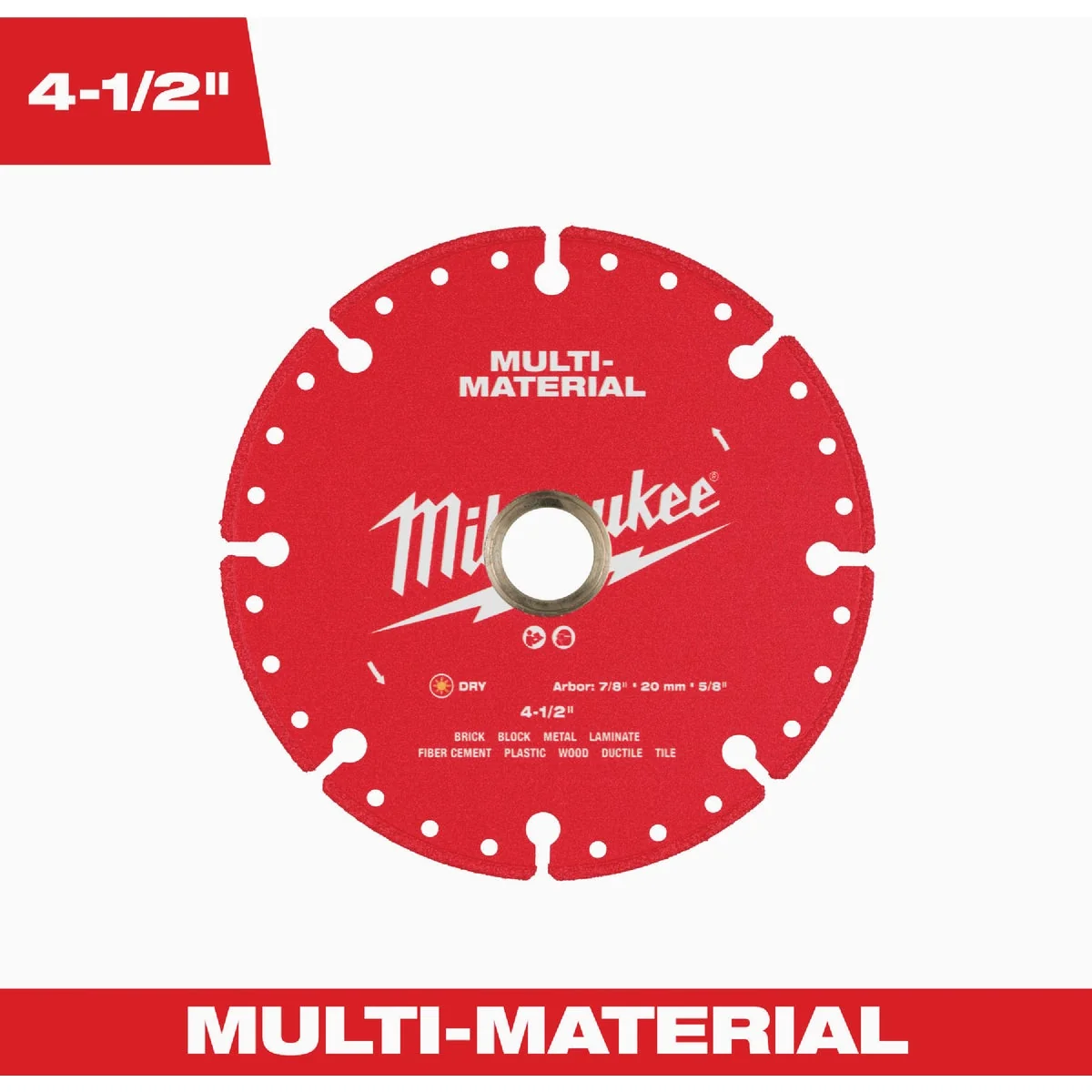 Official Milwaukee 4-1 2 In. Multi-Material Diamond Blade Advanced