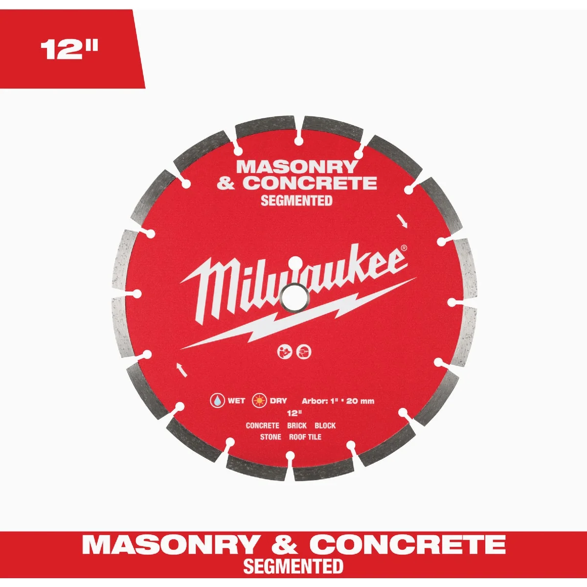 Effective Milwaukee 12 In. Segmented Rim Masonry Concrete Diamond Blade Elegant