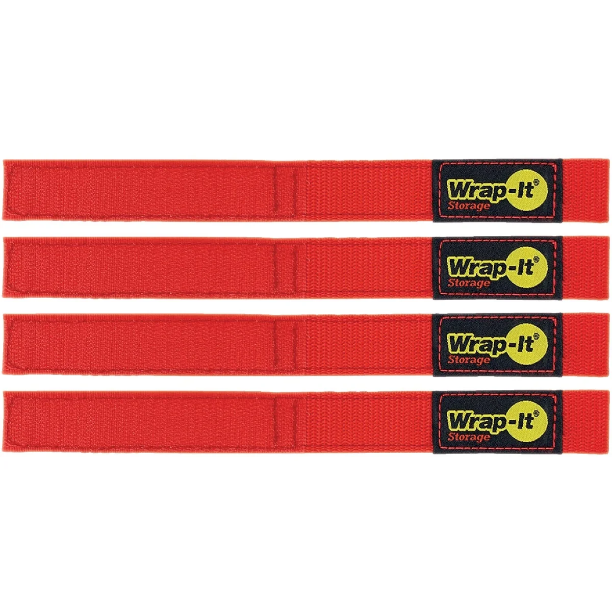 Efficient Wrap-It Storage Quick-Straps 9 In. Red Weatherproof Hook Loop Strap 4-Pack Trusted
