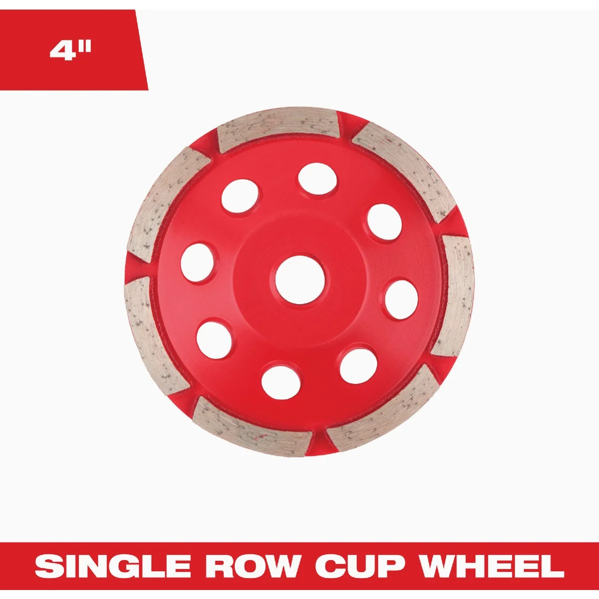 Premium Milwaukee 4 In. Single Row Diamond Cup Wheel High-End