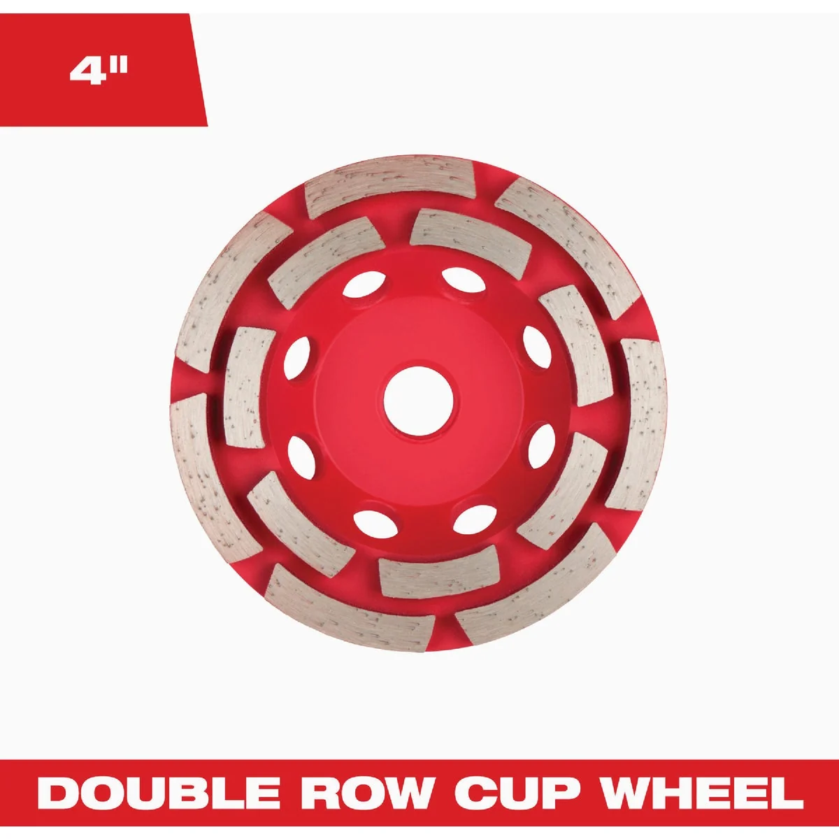 Premium Milwaukee DIAMOND MAX 4 In. Double Row Diamond Cup Wheel Expertly Made