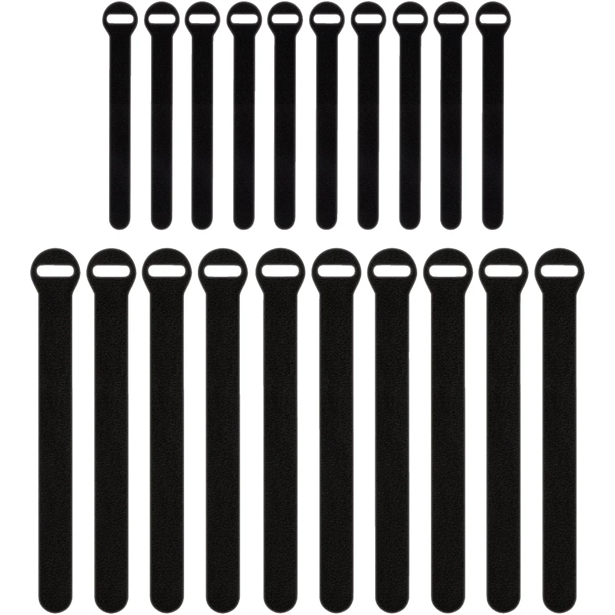 Refined Wrap-It Storage 5 In. 8 In. Black Self-Gripping Cable Ties 20-Pack High-Quality