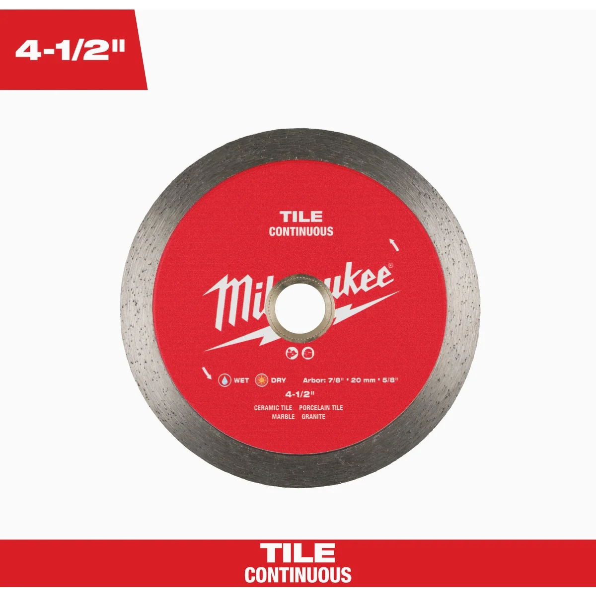 Artisan Milwaukee 4-1 2 In. Continuous Rim Tile Diamond Blade Minimalist