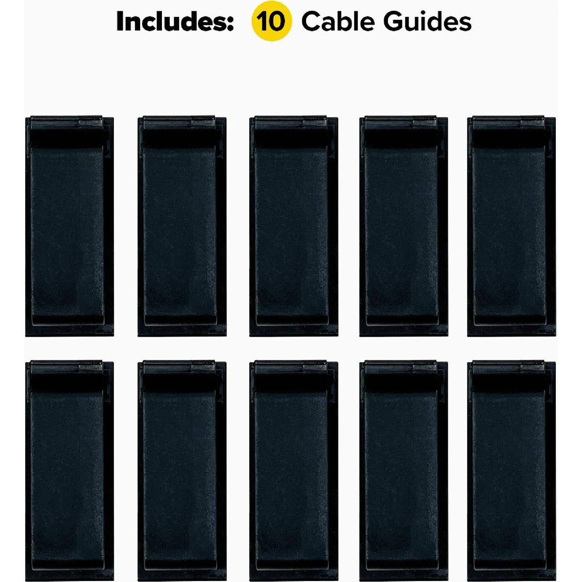 Healthy Wrap-It Storage Medium Black Cable Guides 10-Pack Trusted