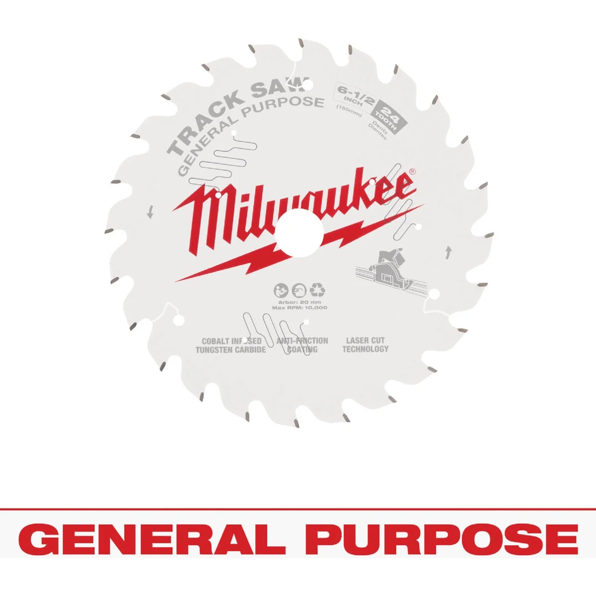 Innovative Milwaukee 6-1 2 In. 24-Tooth General Purpose Track Saw Blade Responsible