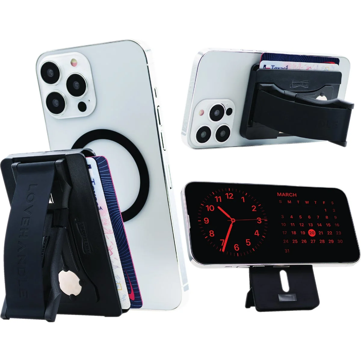 Minimalist LoveHandle PRO Wallet for MagSafe Black Wallet Phone Grip Superior