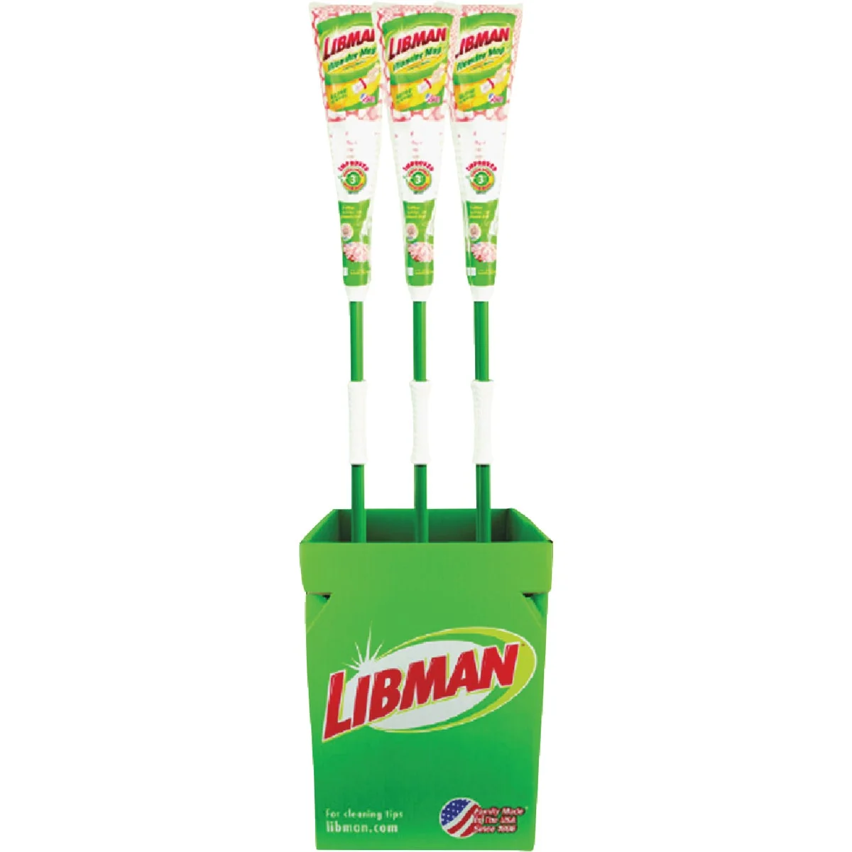 Reusable Libman Wonder Microfiber Twist Mop Floor Display 12-Piece Organic