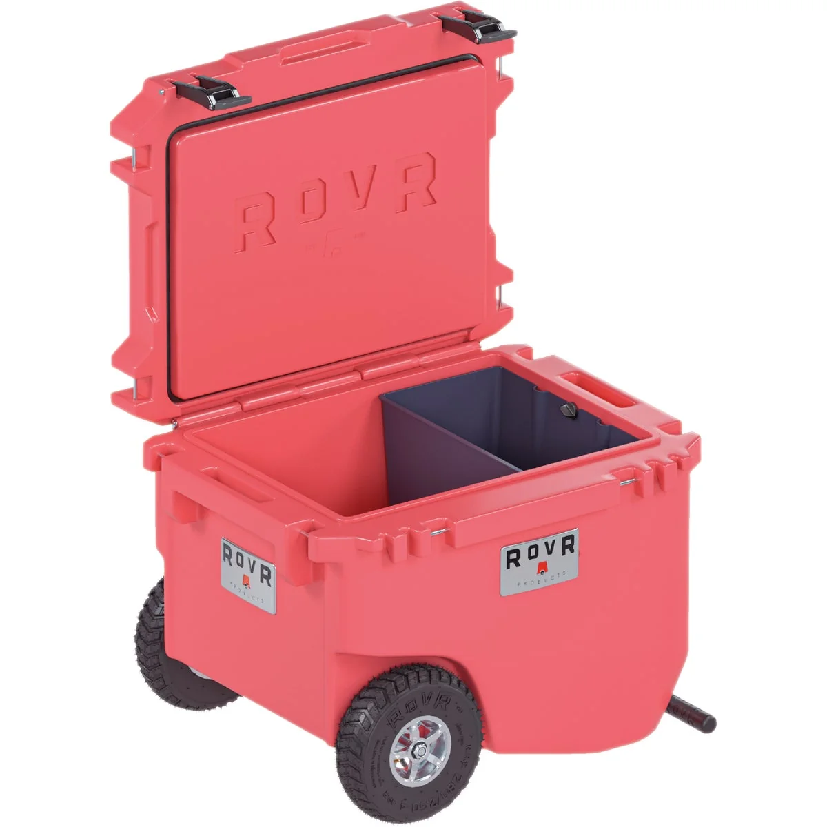 Genuine RovR RollR 60 Qt. Wheeled Hard Cooler Coral Unique
