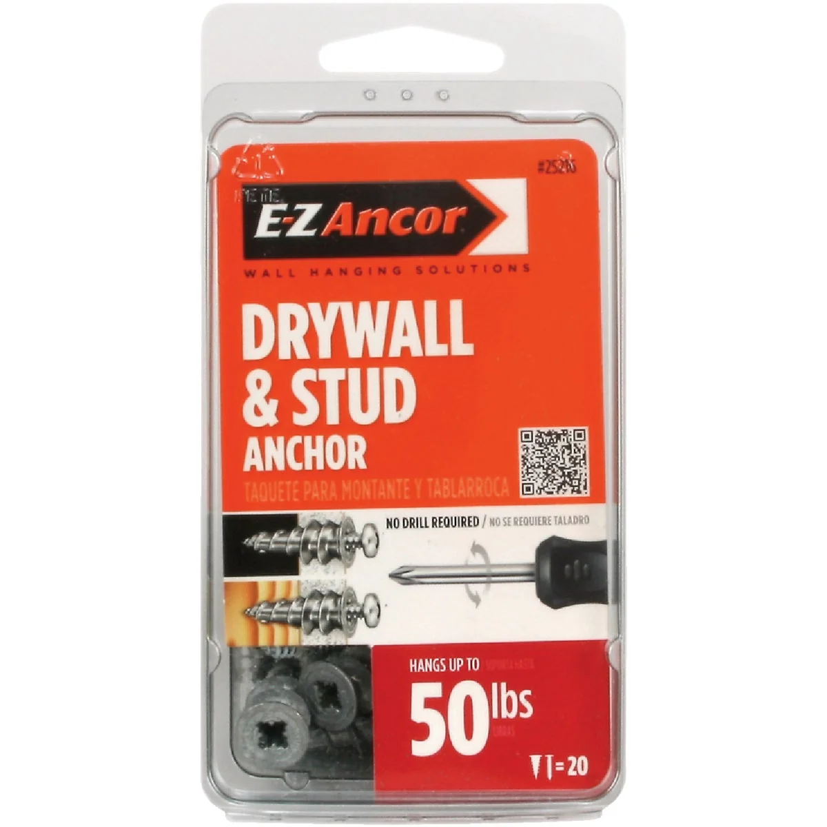 Exclusive E-Z Ancor Stud Solver 7 x 1-1 4 In. 50 Lbs. Drywall Anchor 20 Ct. Luxury