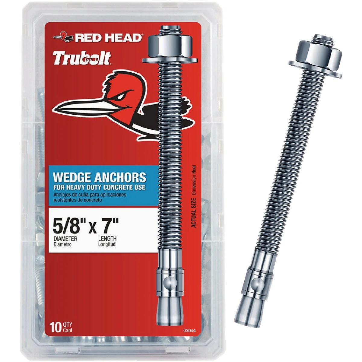 Dependable Red Head 5 8 In. x 7 In. Wedge Anchor 10 Ct. Secure