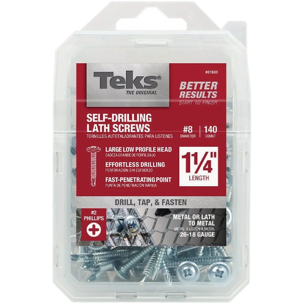 Comfortable Teks 8 x 1-1 4 In. Modified Truss Head Drill Point Lath Screw 140 Ct. Unique