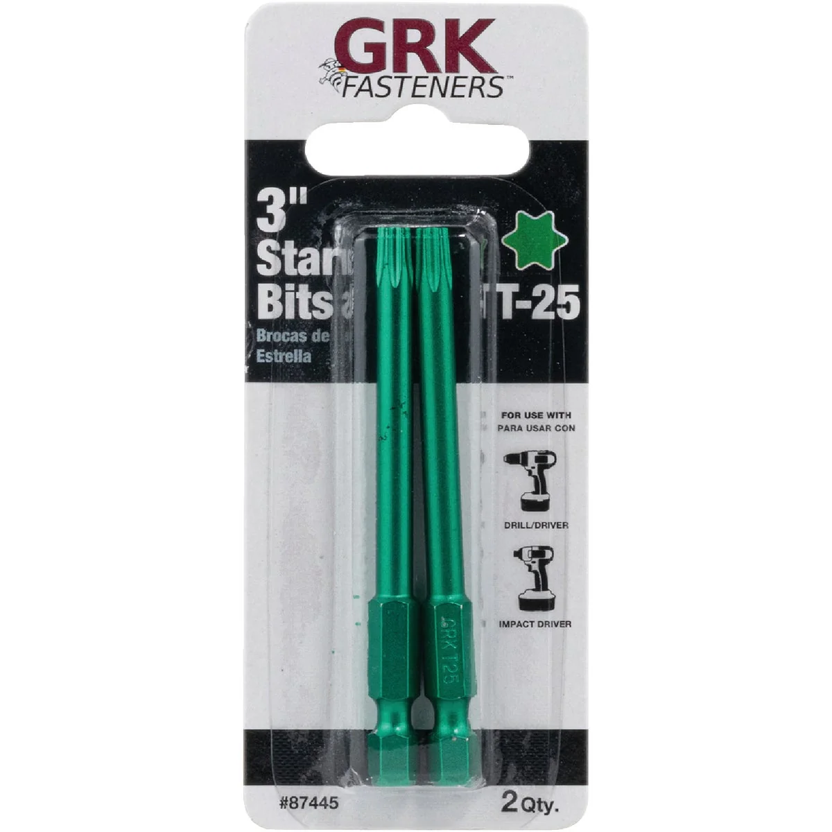 Next-Generation GRK 3 In. T25 Torx Impact Screwdriver Bit 2 Ct. Powerful