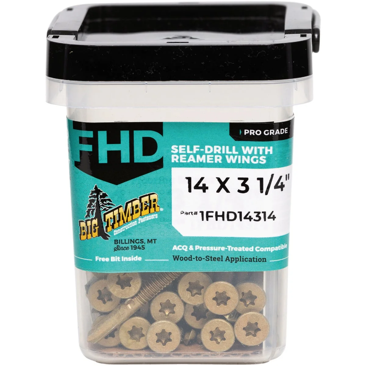 Relaxed Big Timber 14 x 3-1 4 In. Flat Head Self-Drilling Wood to Metal Screw 1 Lb. Selected