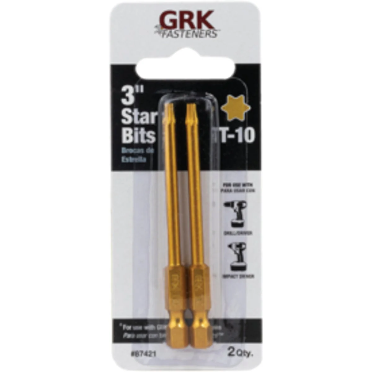 Eco-Friendly GRK 3 In. T10 Torx Impact Screwdriver Bit 2 Ct. Trendy
